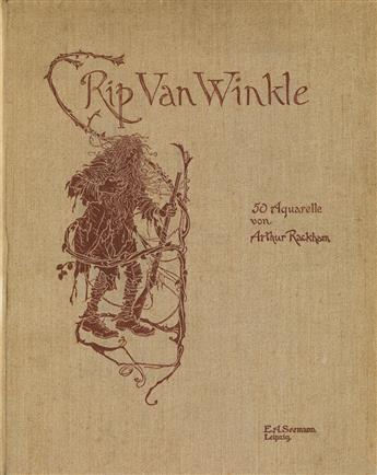 (RACKHAM, ARTHUR.) Irving, Washington. Rip Van Winkle: 50 Aquarelle.